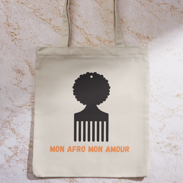 Totebag « Mon Afro, Mon Amour » – Parce que ton afro mérite d'être célébré