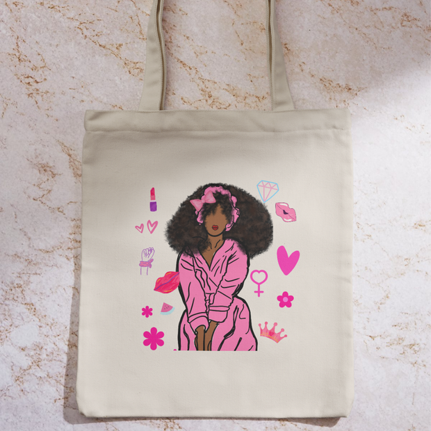 Tote Bag « Glamour Afro Chic » - Sublimez votre Féminité