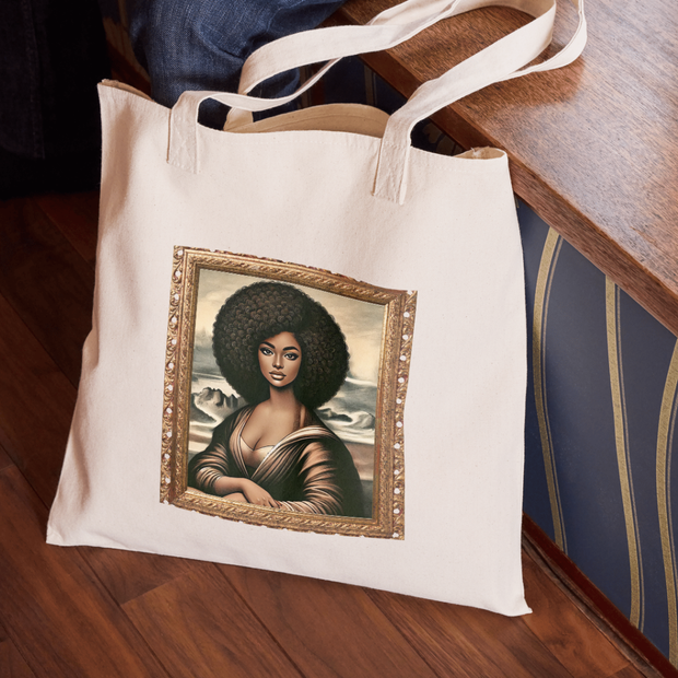 Totebag « Mona Lisa des Temps Modernes » – L'art de la Beauté Noire