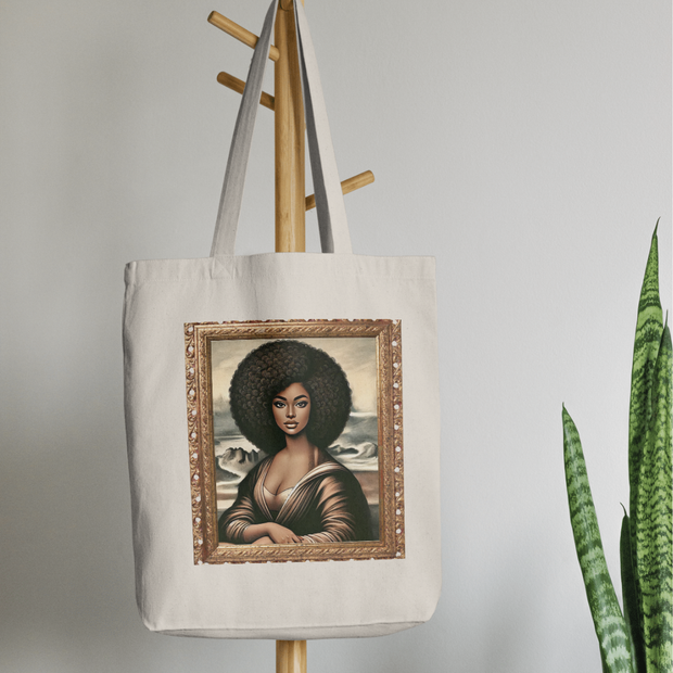 Totebag « Mona Lisa des Temps Modernes » – L'art de la Beauté Noire