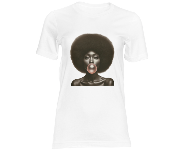 T-shirt Bubblegum Afro – Audacieuse & Élégante