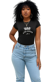 T-shirt « Afro Queen » - Votre Couronne, Votre Pouvoi