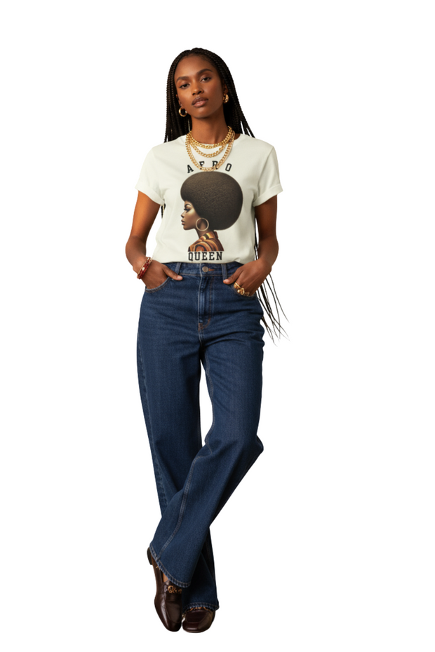 T-shirt « Afro Queen » - Affirmez votre Royauté
