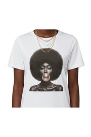 T-shirt Bubblegum Afro – Audacieuse & Élégante