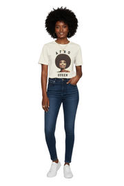 T-shirt Afro Queen Smile – Rayonnante & Fière