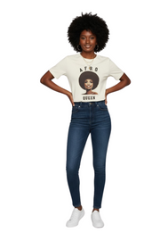 T-shirt Afro Queen Smile – Rayonnante & Fière
