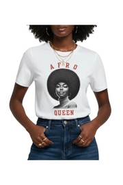 T-shirt Afro Queen Clin d'œil - Élégance & Confiance