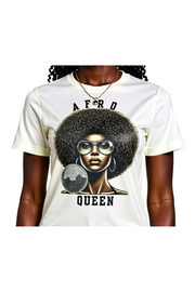 T-shirt Afro Queen – Élégance & Puissance