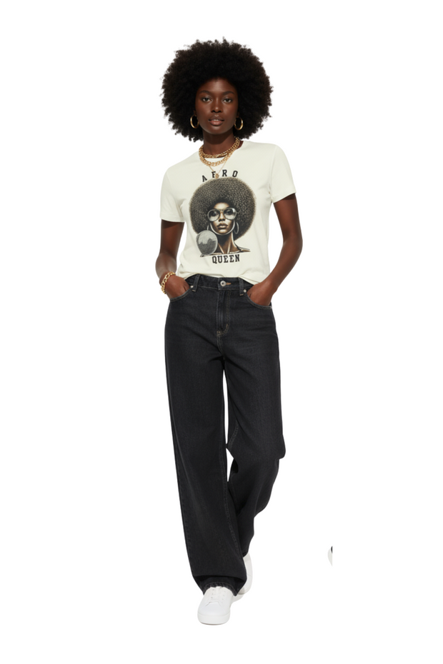 T-shirt Afro Queen – Élégance & Puissance